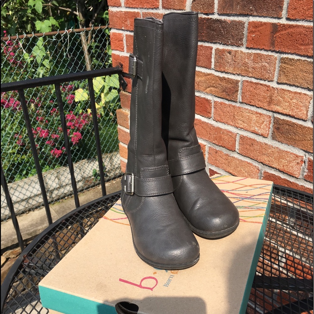 Born B.O.C Girls Riding Boot, Grey , Sz 1 - Picture 1 of 4